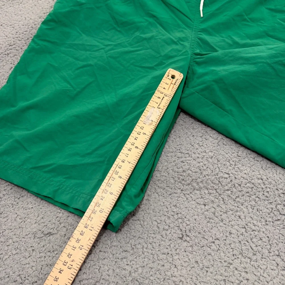 Lands' End Swim Trunks Mens XL 40-42 Green Nylon Mesh Lined  Board Shorts
